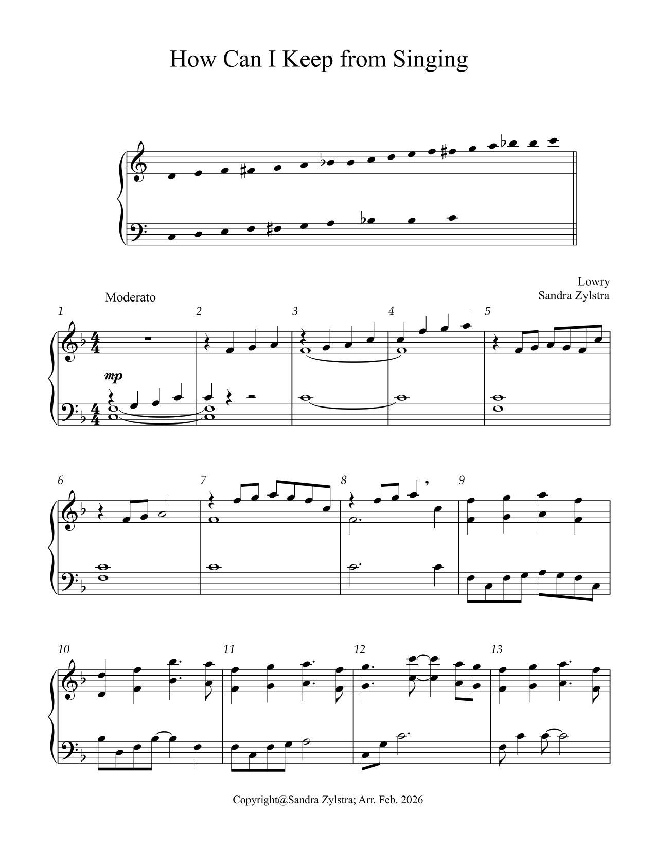 How Can I Keep from Singing (3 octave handbells) - Image 2