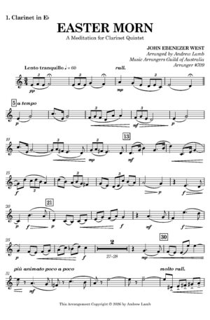 John West | Easter Morn | Clarinet Quintet