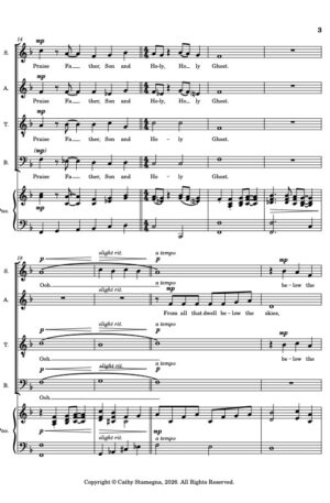 Praise God, From Whom All Blessings Flow (SATB, SAB)