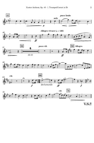 Easter Anthem, Op. 46 (for Brass Quintet)