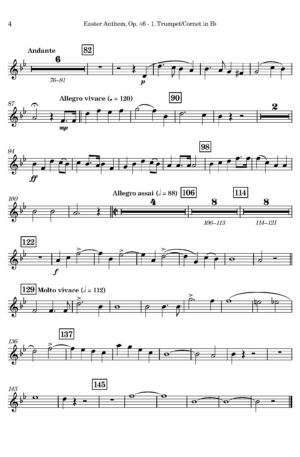 Easter Anthem, Op. 46 (for Brass Quintet)
