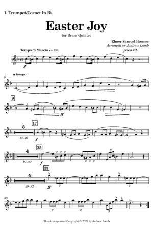Elmer Hosmer | Easter Joy | Brass Quintet