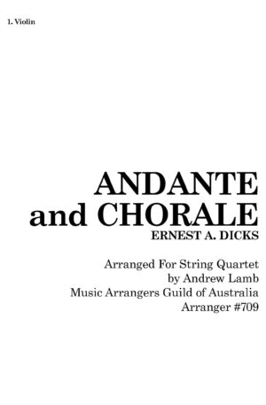 Ernest Alfred Dicks | Andante and Chorale | for String Quartet