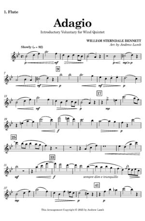 William Sterndale Bennett | Adagio | Wind Quintet