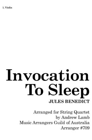 Jules BENEDICT | Invocation to Sleep | for String Quartet