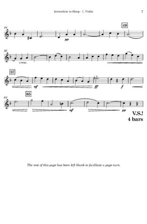 Jules BENEDICT | Invocation to Sleep | for String Quartet