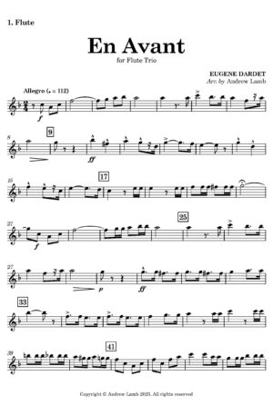 Eugene DARDET | En Avant | for Flute Trio