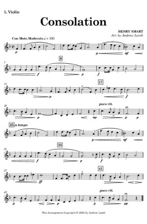 Henry SMART | Consolation | for String Quartet