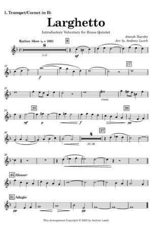 Home Joseph Barnby | Larghetto | Brass Quintet