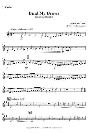 John STAINER | Bind My Brows | String Quartet