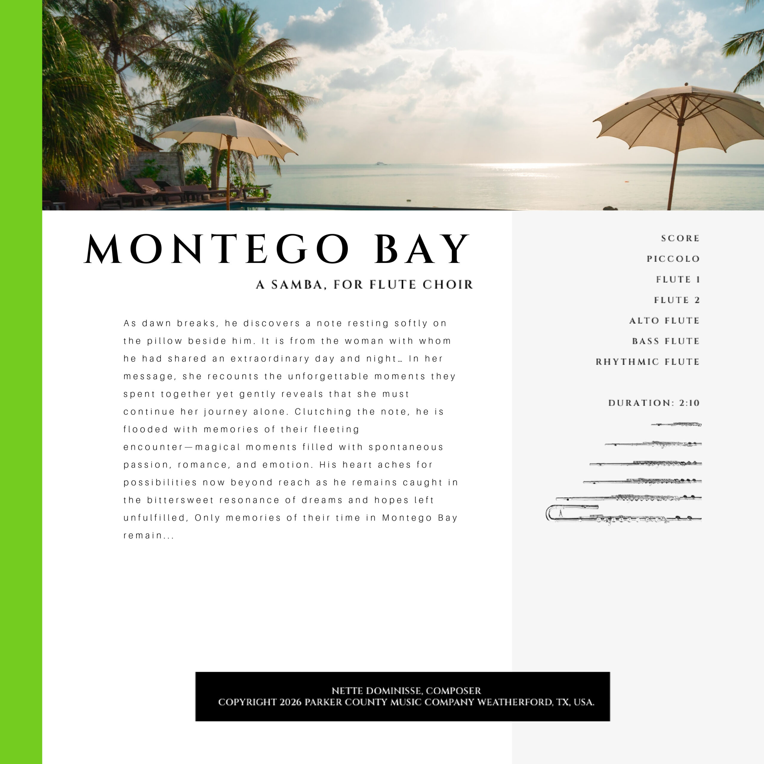Montego Bay, a Samba for Flute Choir mb gallery cover scaled