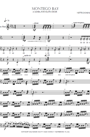 Montego Bay, a Samba for Flute Choir