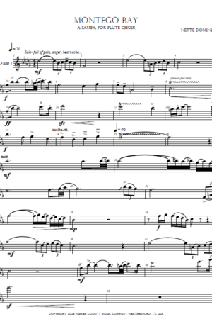 Montego Bay, a Samba for Flute Choir
