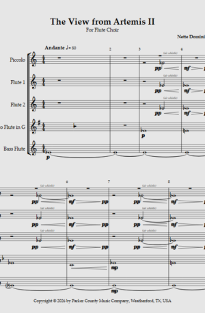 The View from Artemis 2, for Flute Choir