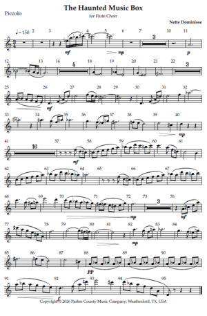 The Haunted Music Box, for Flute Choir