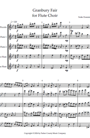 Granbury Fair, a March for Flute Choir