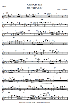 Granbury Fair, a March for Flute Choir