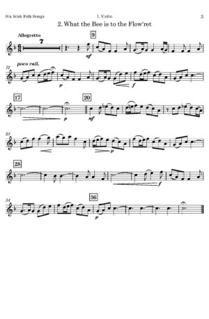 Charles STANFORD | Six Irish Folk Songs | String Quartet