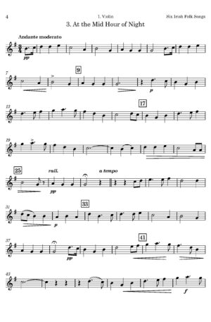 Charles STANFORD | Six Irish Folk Songs | String Quartet