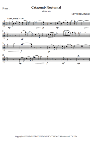 Catacomb Nocturnal, a flute trio