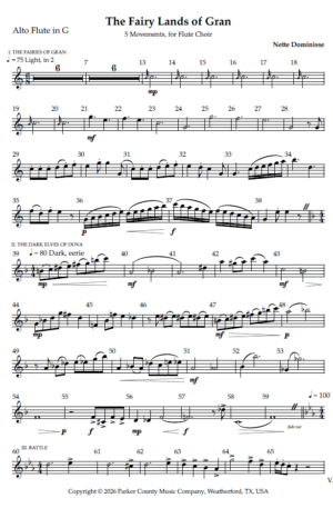 The Fairy Lands of Gran, for Flute Choir