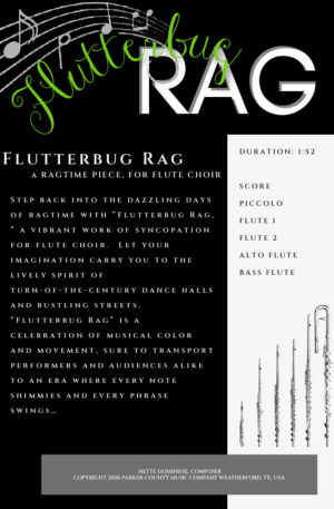 Flutterbug Rag, for Flute Choir