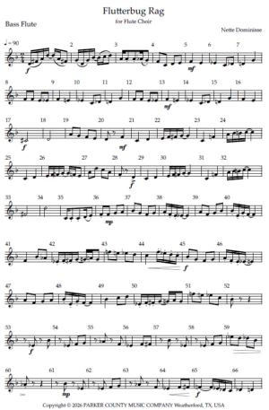 Flutterbug Rag, for Flute Choir