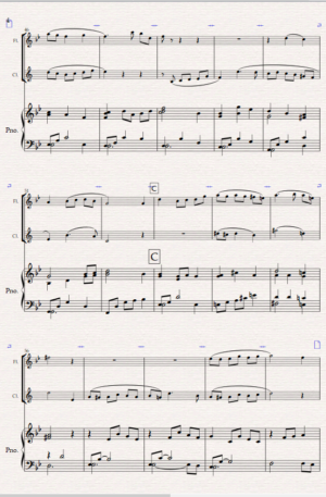 A Glimpse of Heaven. For Flute, Clarinet and Piano.