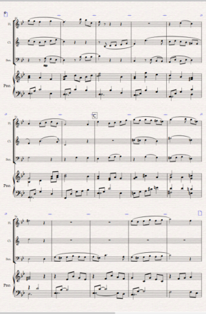 A Glimpse of Heaven. For Wind Trio and Piano (Flute, Clarinet Bassoon)