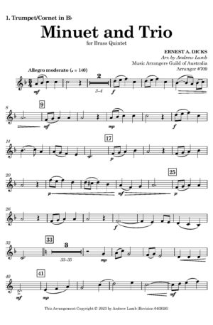 Ernest DICKS | Minuet and Trio | Brass Quintet