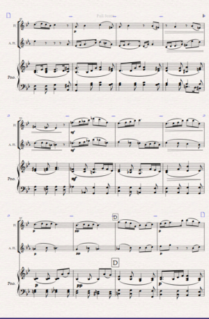 The Nightingale. For Flute, Alto Flute and Piano.