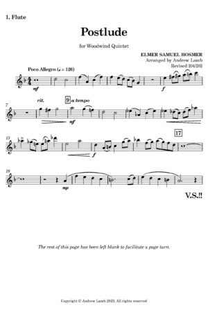 Postlude for Wind Quintet
