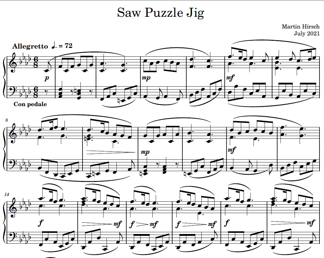 Saw Puzzle Jig - Piano Solo Saw Puzzle Jig - Piano Solo - Image 2