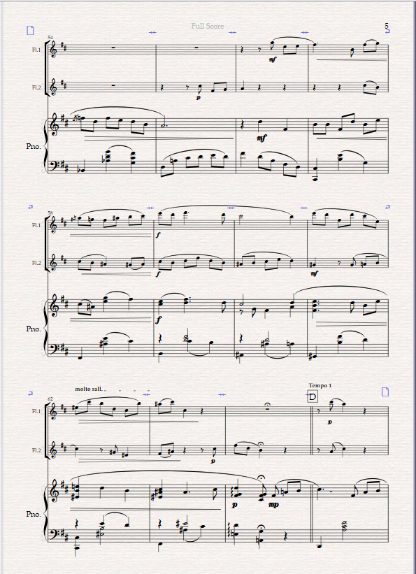 Night- Time in New York. For Flute Duet and Piano. Night- Time in New York. For Flute Duet and Piano. - Image 3