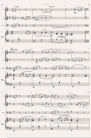 Night- Time in New York. For Wind Trio and Piano (Flute, Clarinet, Bassoon)