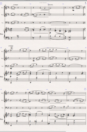 Night-Time in New York. For Mixed Quartet (2 Flutes, Cello and Piano)