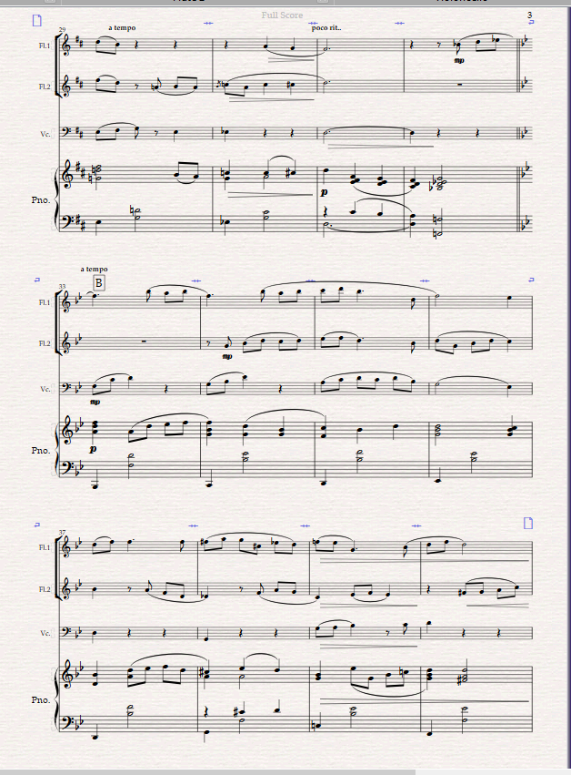 Night-Time in New York. For Mixed Quartet (2 Flutes, Cello and Piano) Night-Time in New York. For Mixed Quartet (2 Flutes, Cello and Piano) - Image 3