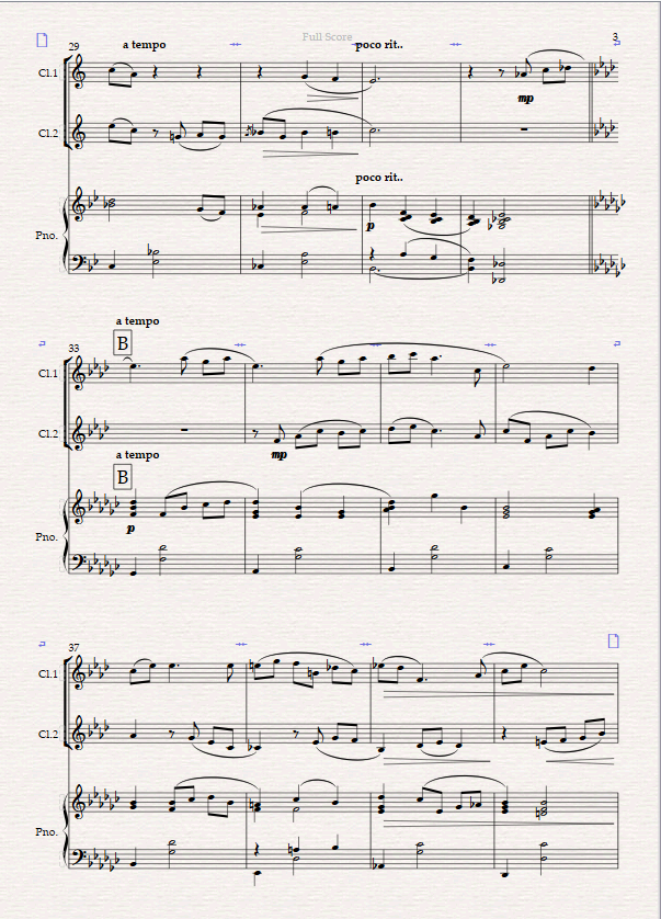 Night- Time in New York. For Clarinet Duet and Piano. Night- Time in New York. For Clarinet Duet and Piano. - Image 3