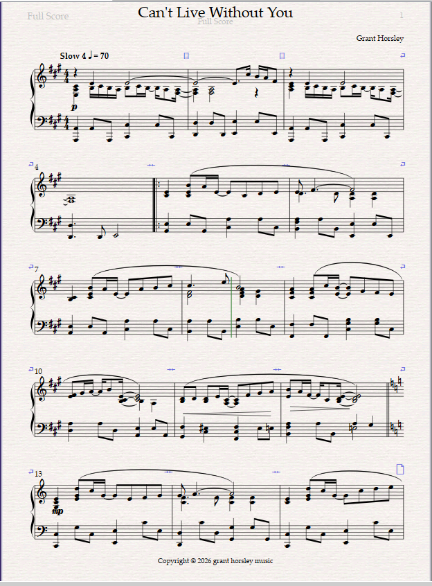 Can't Live Without You - Romantic Ballad for Solo Piano Can't Live Without You - Romantic Ballad for Solo Piano - Image 2