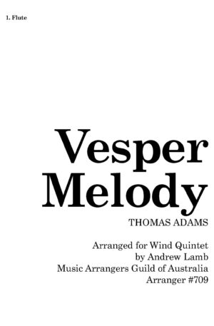 Thomas Adams | Vesper Melody (arr. for Wind Quintet)