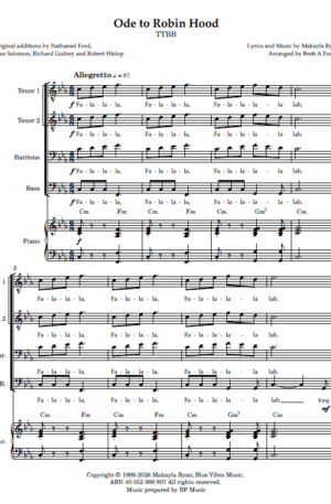 Home Ode To Robin Hood (TTBB) | Original Secular Medieval Pastiche