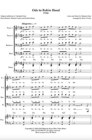 Home Ode To Robin Hood (TTBB) | Original Secular Medieval Pastiche