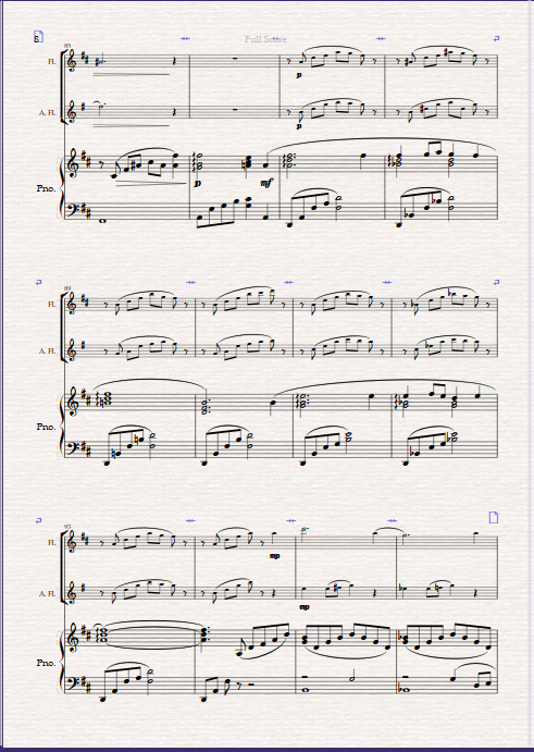 Reflection. For Flute, Alto Flute and Piano. Reflection. For Flute, Alto Flute and Piano. - Image 3