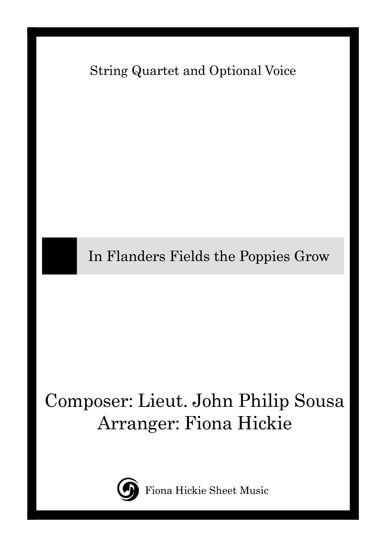 In Flanders Fields the Poppies Grow In Flanders Fields the Poppies Grow