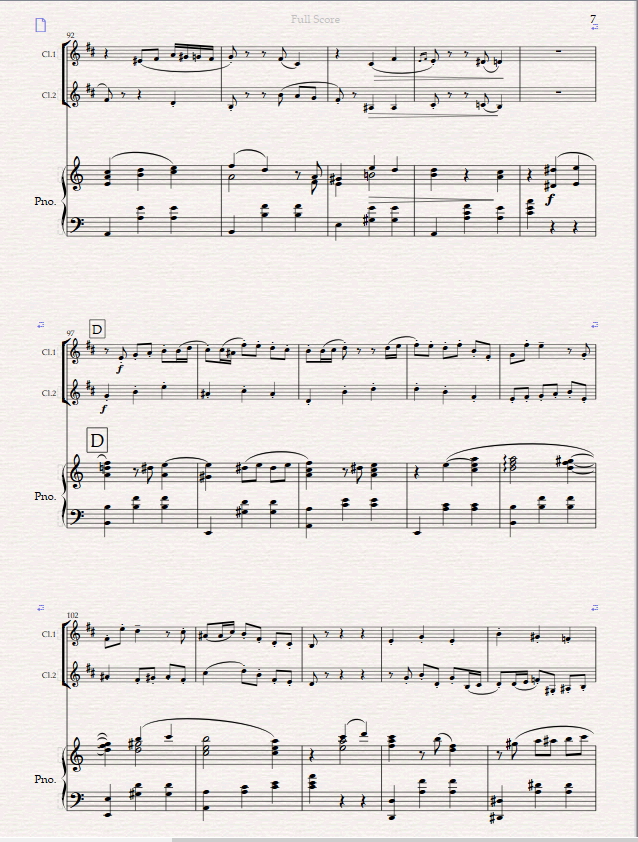 Dark Eyes Traditional Folk Song - For Clarinet Duet and Piano. Dark Eyes Traditional Folk Song - For Clarinet Duet and Piano. - Image 3