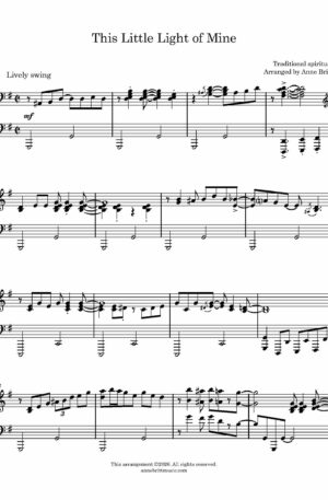 Home This Little Light of Mine – Intermediate Piano Solo