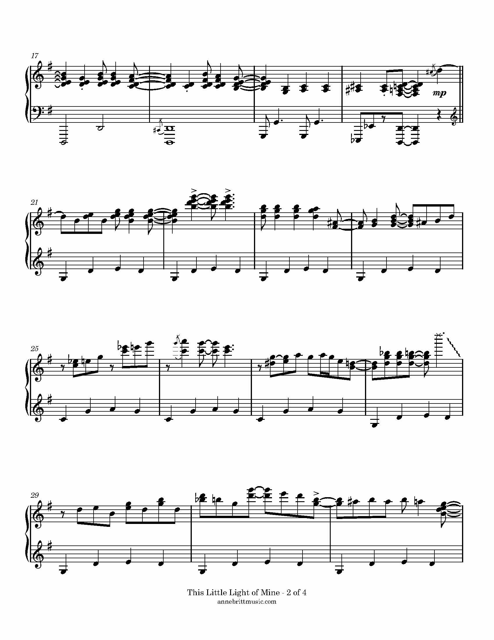 This Little Light of Mine - Intermediate Piano Solo This Little Light of Mine - Intermediate Piano Solo - Image 3