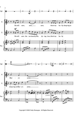 Home A Savior Has Been Born (ST or 2-Part Choir, Triangle, Piano Accompaniment)