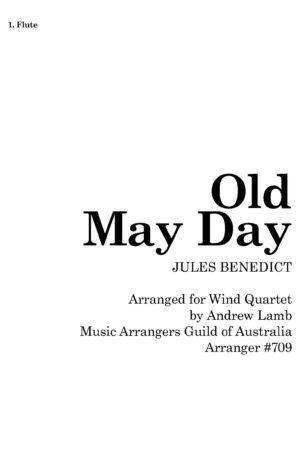 Jules BENEDICT | Old May Day | for Wind Quartet