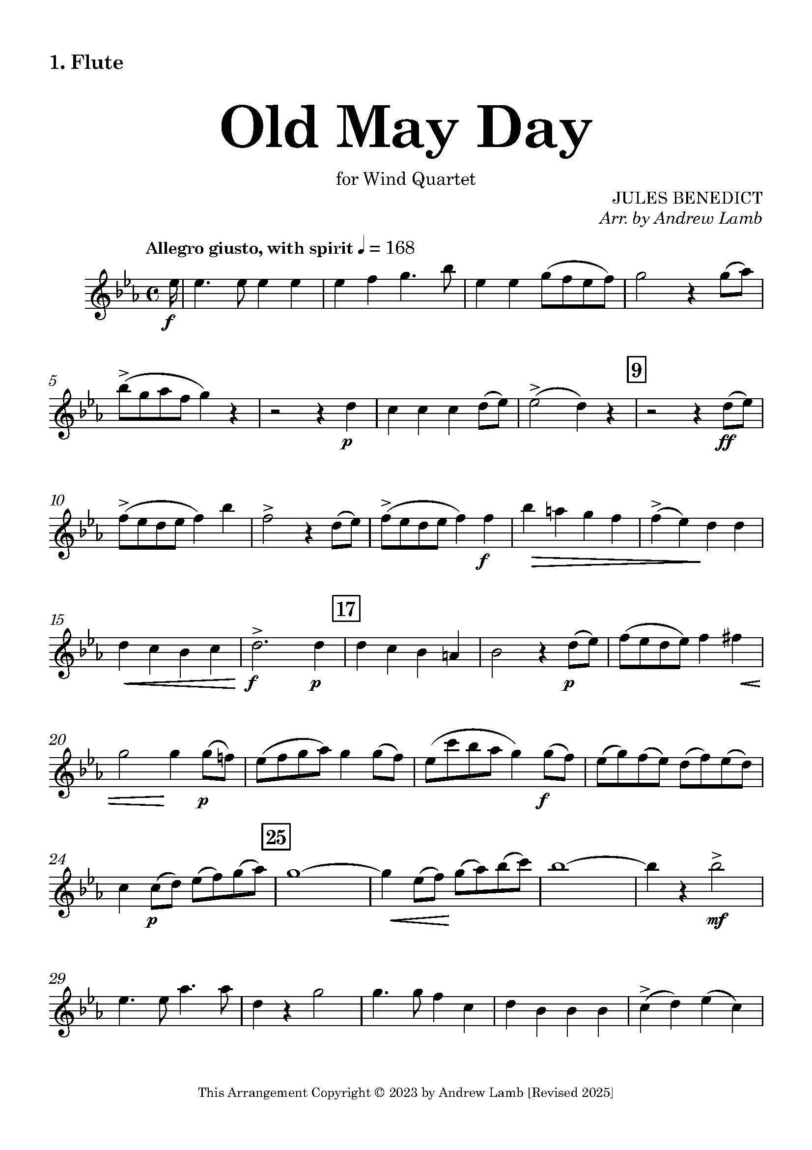 Jules BENEDICT | Old May Day | for Wind Quartet Jules BENEDICT | Old May Day | for Wind Quartet - Image 3